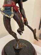 Spirit of the Grizzly Bear 17” cast iron Native American warrior by Franklin Mint artist R. F. Murphy