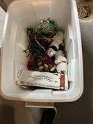 7 boxes of Christmas items. In basement