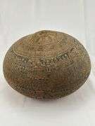 Peruvian Hand-Etched Gourd Vessel with Lid