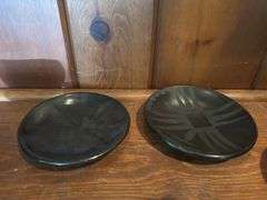 2 Maria Martinez Native American pottery bowls and saucers signed