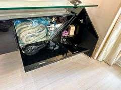 Roche Bobois by Luigi Gorgoni Modernist Black Lacquer and Glass buffet/server