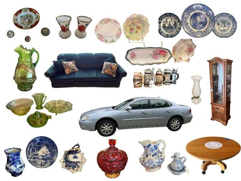 2006 Buick LaCrosse, Furniture, Glassware, Collectibles - Online Auction Mt. Vernon, IN