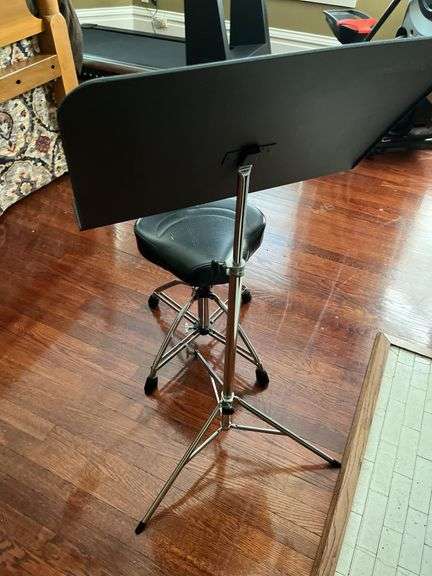 Music stand w/ adjustable Dixon stool