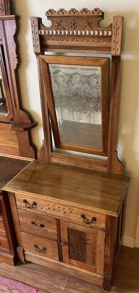 Antique dresser base w/ mirror