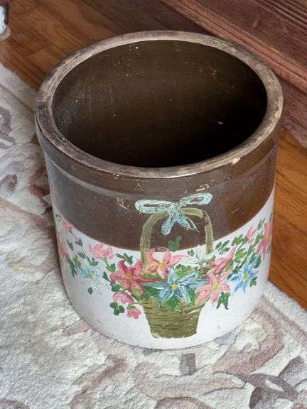 Hand painted crock image
