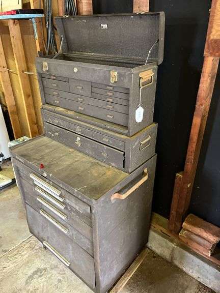Kennedy machinist tool box & misc tools