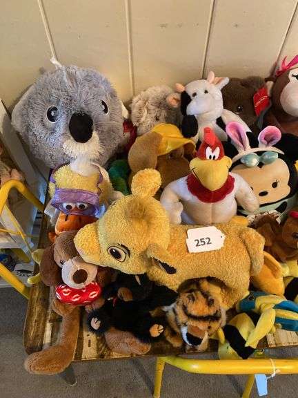 Large lot of stuffed animals image