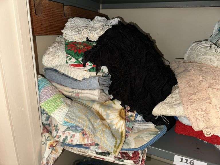 Contents of 2nd shelf in closet
