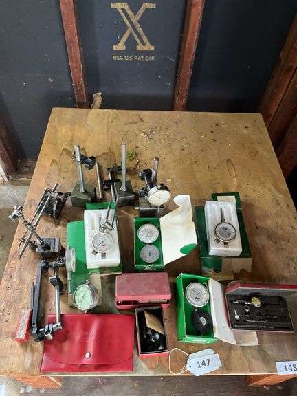 Dial indicators, magnetic bases, misc