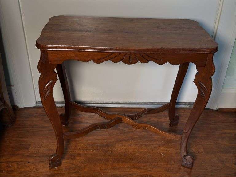 Vintage walnut side table 24" w x 22" t x 12 1/2" d image