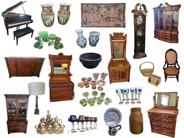 Antiques, Baby Grand Piano, Furniture, Crystal, Rugs, Home Decor & More! - Online Auction Henderson, KY image