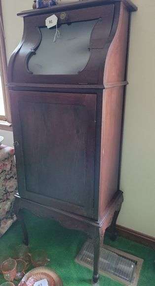 Vintage Wood Liquor Cabinet