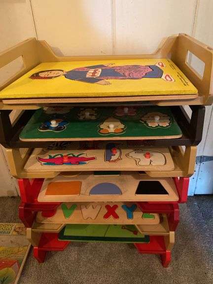Puzzle stand with puzzles image
