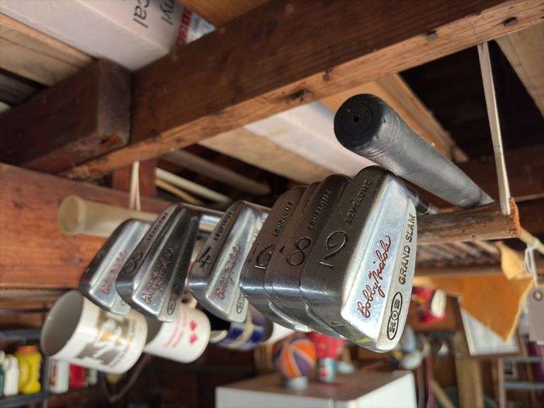 Vintage Bobby Nichols Grand Slam irons w/ original leather grips image