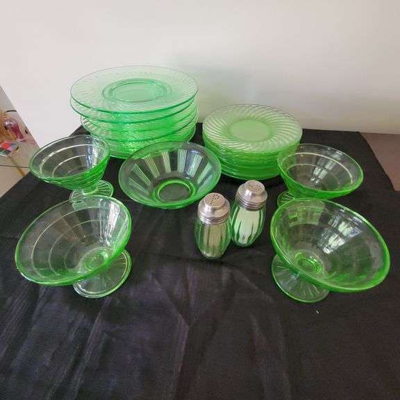 Vintage Green Dishes