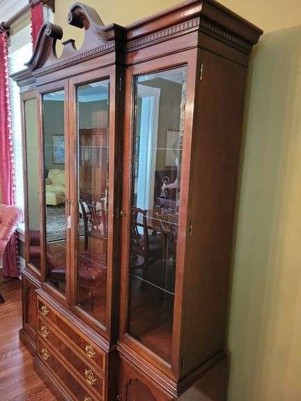 American Masterpiece Collection by Hickory China Cabinet (Lighted) 65 x 88 x 15