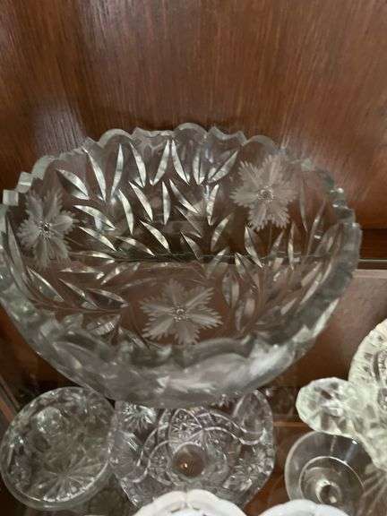 Pressed & etched glassware