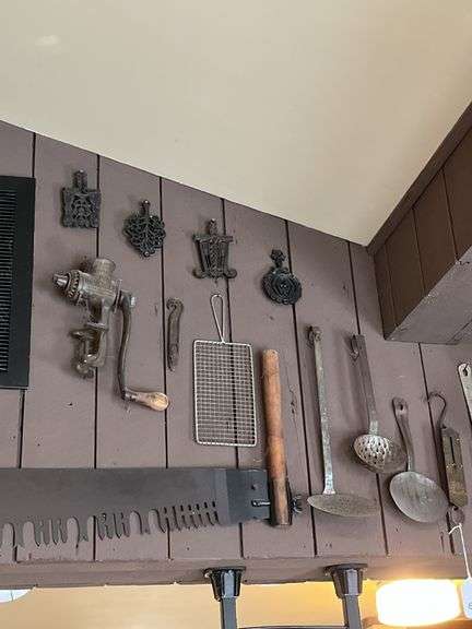 Meat grinders, trivets, metal utensils