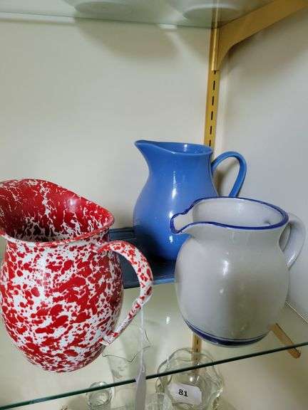 Metal, Porcelain, Ceramic Pitchers, Tray