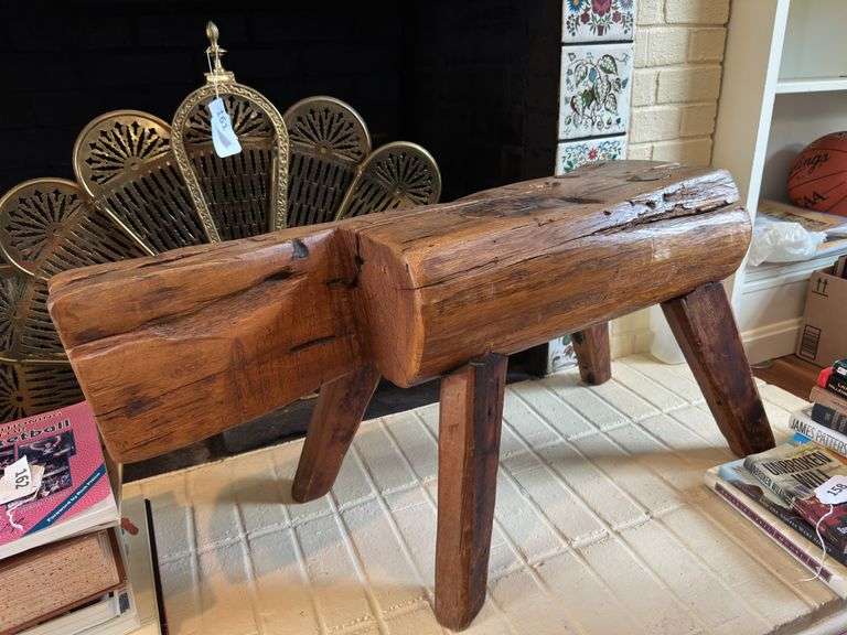 Vintage wooden bench image