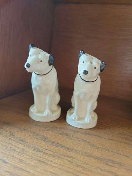 Vintage Victor Nipper Dogs “His Master’s Voice” Salt & Pepper Shaker Set image