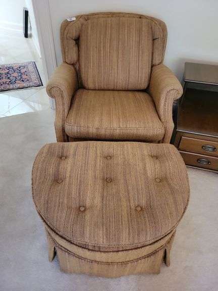 Hickory Chair Upholstered Chair and Ottoman image