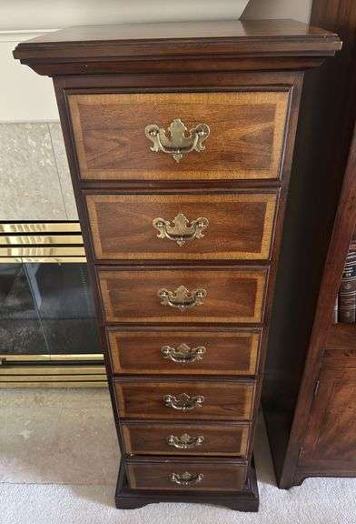 Colombia Manufacturing 7 drawer lingerie chest 52” tall x 18” wide x 13” deep image