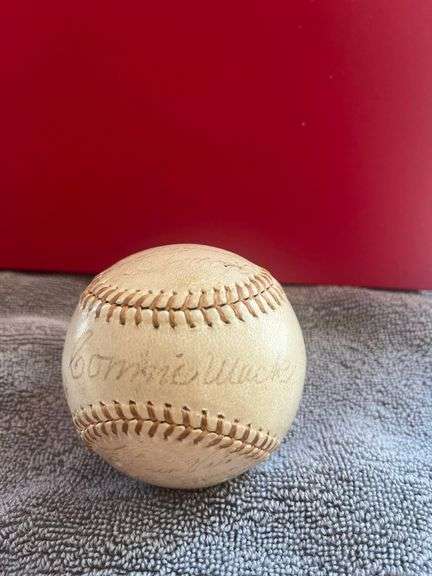 1943 Connie Mack signed baseball image