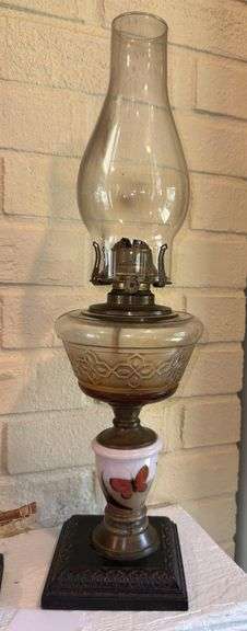 Oil lamp with butterfly base image