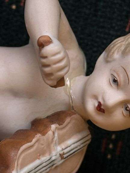 Lefton blue jay 7", pair of Sylvan China & CMC cherub figurines, 2 Homco figurines