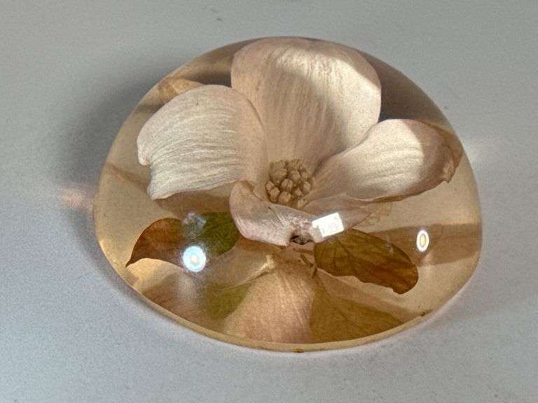 Rolfe signed dogwood paperweight image