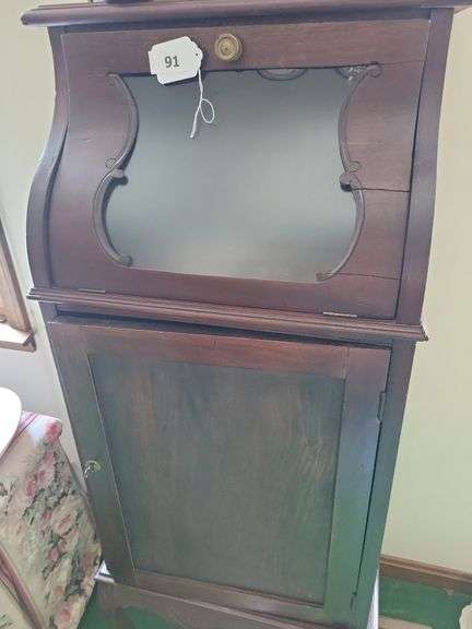 Vintage Wood Liquor Cabinet