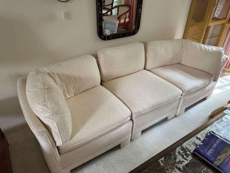 4 pieces sectional jacquard fabric sofa