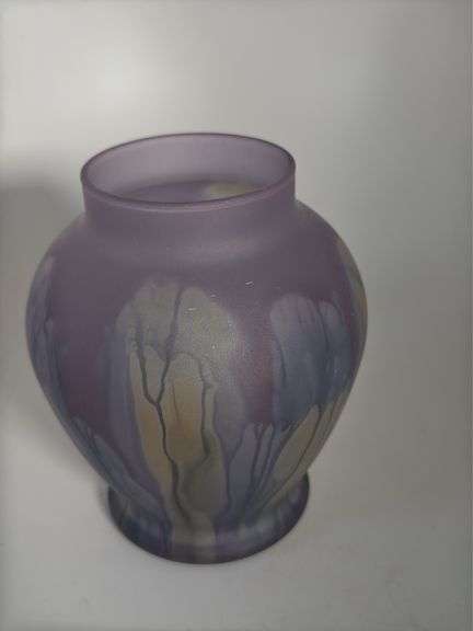 Frosted glass vase 5 1/2" image