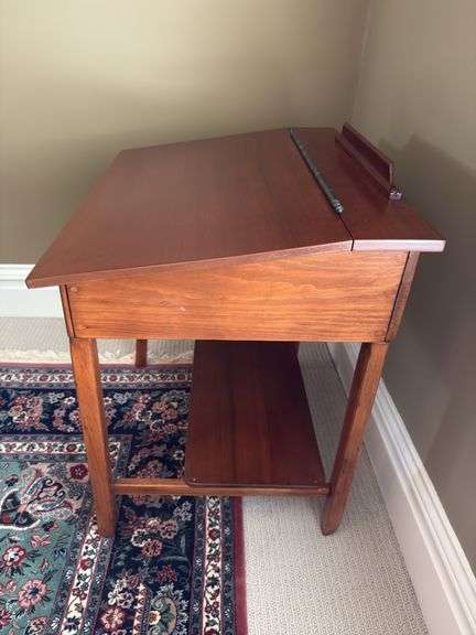 Slant front Walnut desk