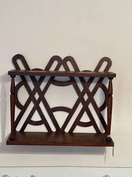 23”w Walnut wall shelf image