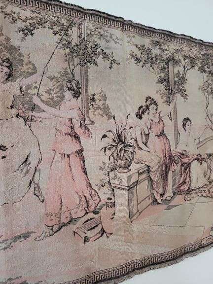 Vintage Tapestry French Muses  48 x 25