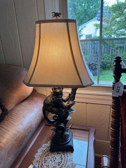 Table lamp with monkey base 31” tall image