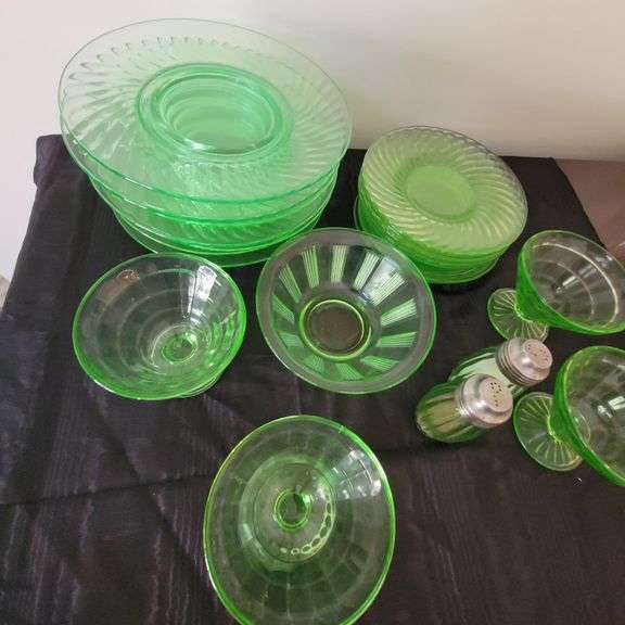 Vintage Green Dishes
