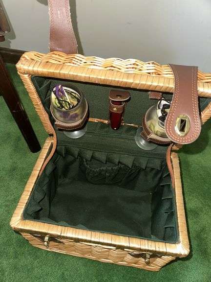 Picnic basket and large wicker basket