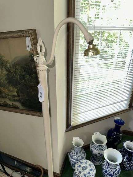 Antique floor lamp and 2 shades