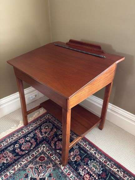 Slant front Walnut desk