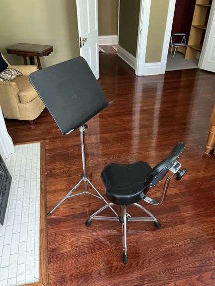 Music stand w/ adjustable Dixon stool