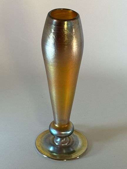 Signed 6" L. C. Tiffany - Favrile vase 1706K image
