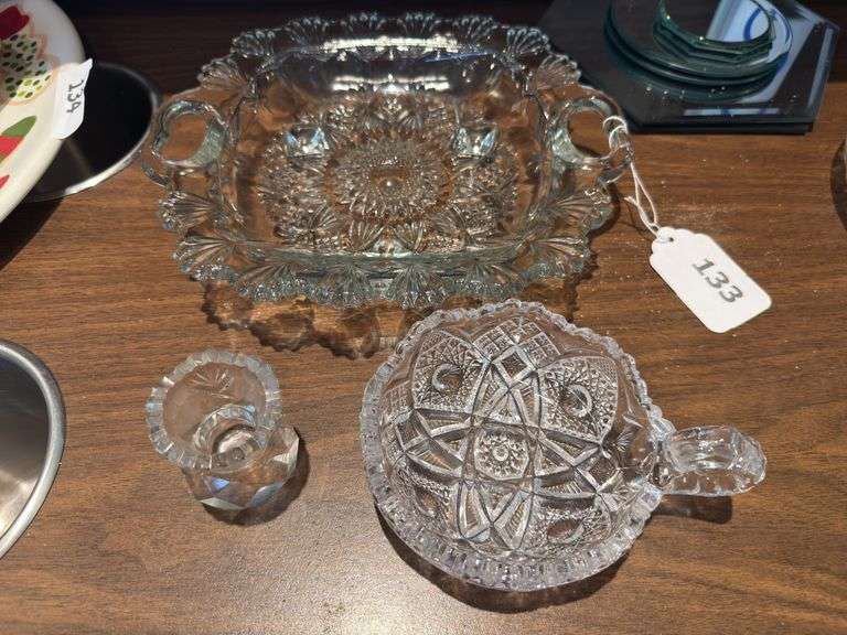 5 pattern glass pieces