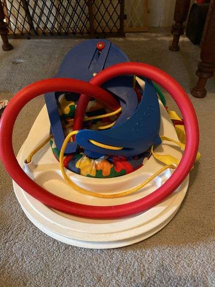Johnny jump-up, play doctor’s kits, dress up, cloth carriers, blanket, 2 indoor gates image