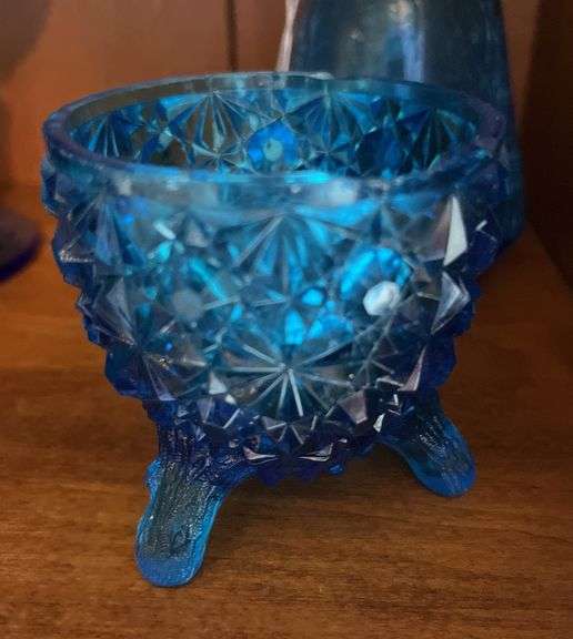 Blue glassware