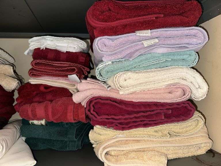 Contents of top shelf of closet