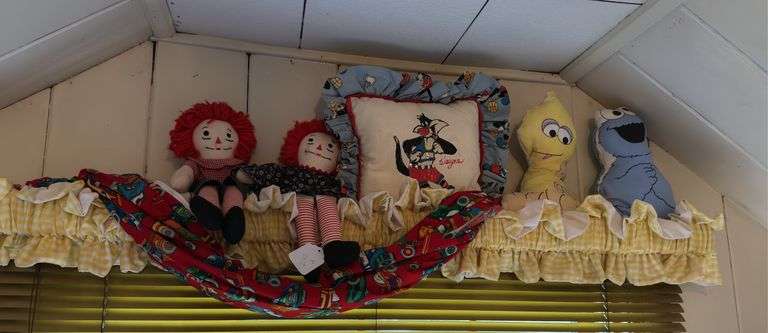 Toys above window ( curtain not included) image
