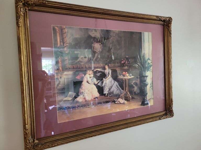 Framed "The Afternoon Visit" by Jonghe image